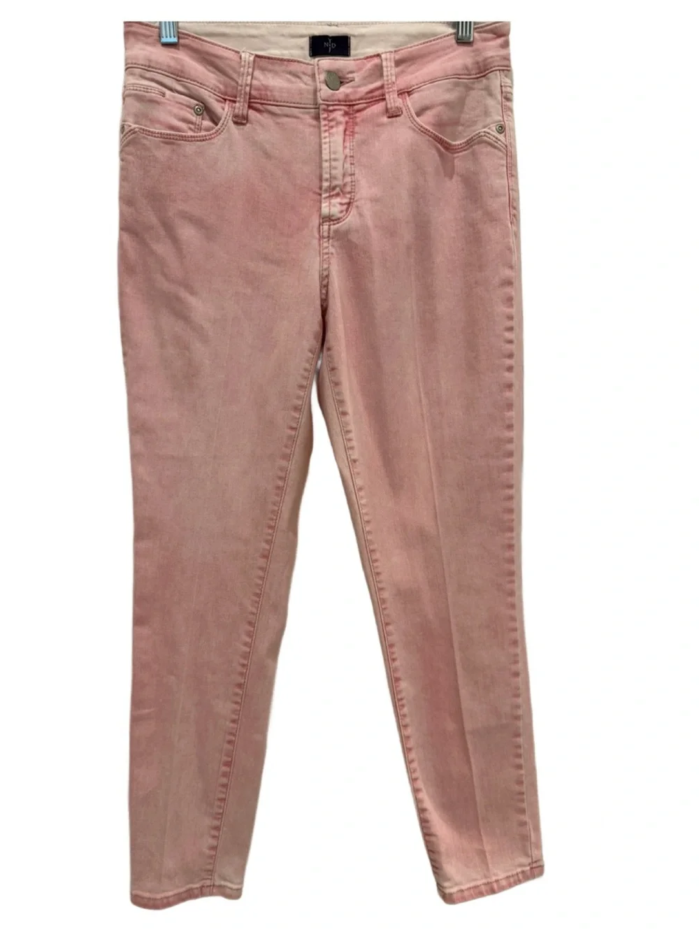 NYDJ Rose Pink Slim Straight Ankle Jeans With Lift Tuck Technology. Size 6